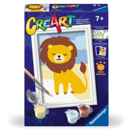 CreArt pictura pe numere pentru copii leu salbatic